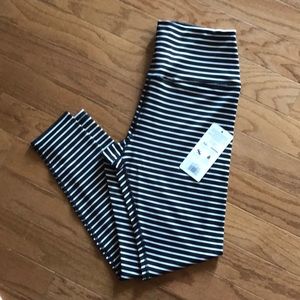 New With Tags Scorpio Sol Black and White Striped Leggings